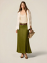 Flared linen skirt image number 0