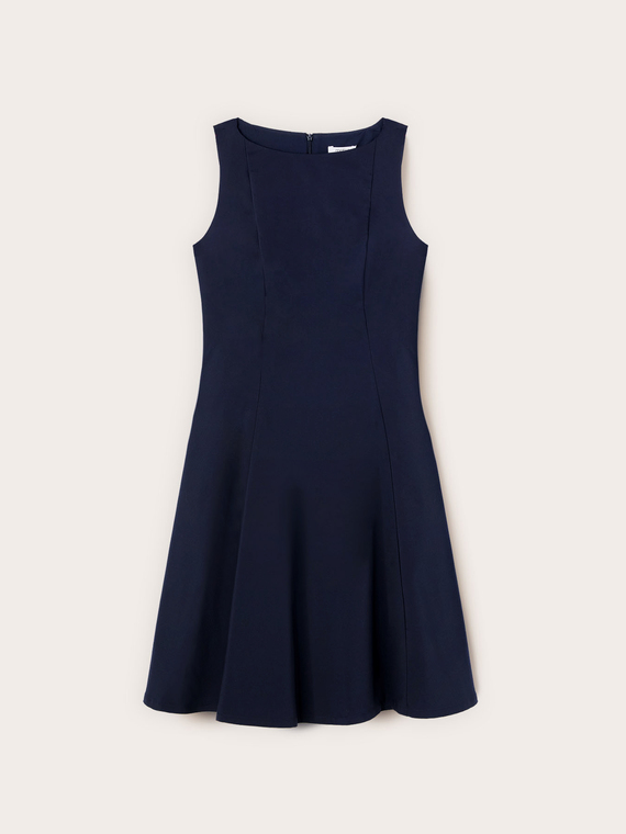 Vestito flare in popeline
