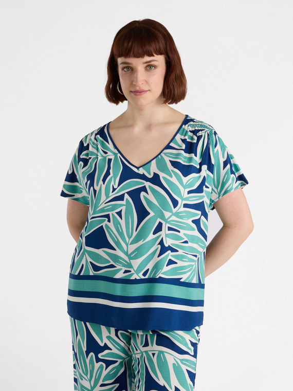 LENZING™ ECOVERO™ viscose print blouse