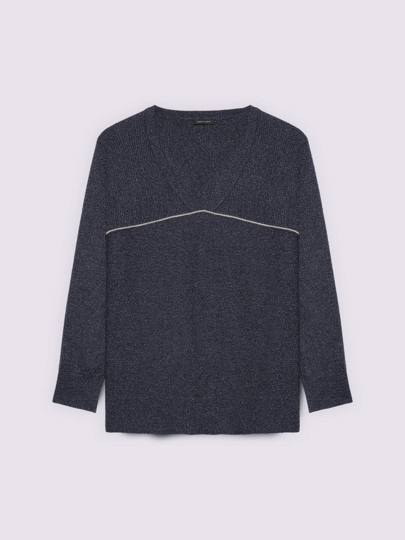 Jersey de lurex con escote en V image number 4