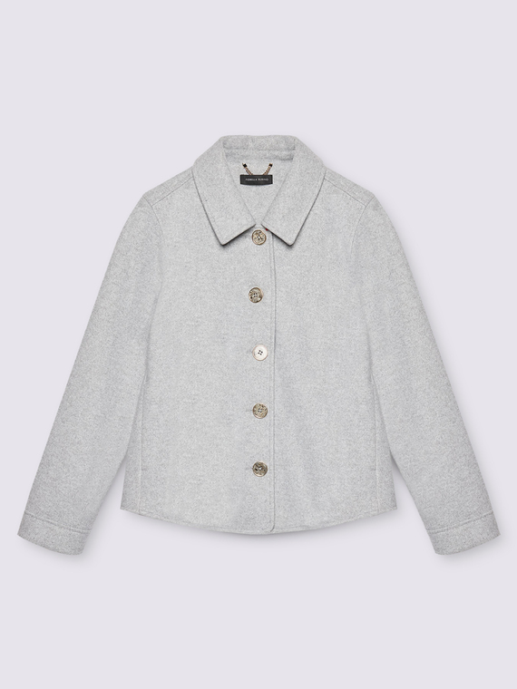 Short jacket in knitted fabric