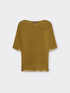 Maglia misto viscosa traforata a righe image number 4