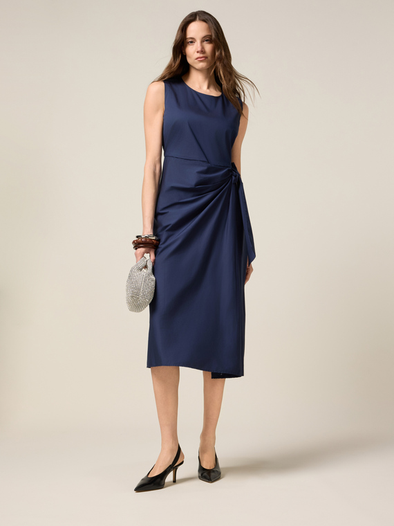 Midi dress with side bow