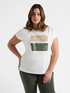T-shirt with foliage print image number 2