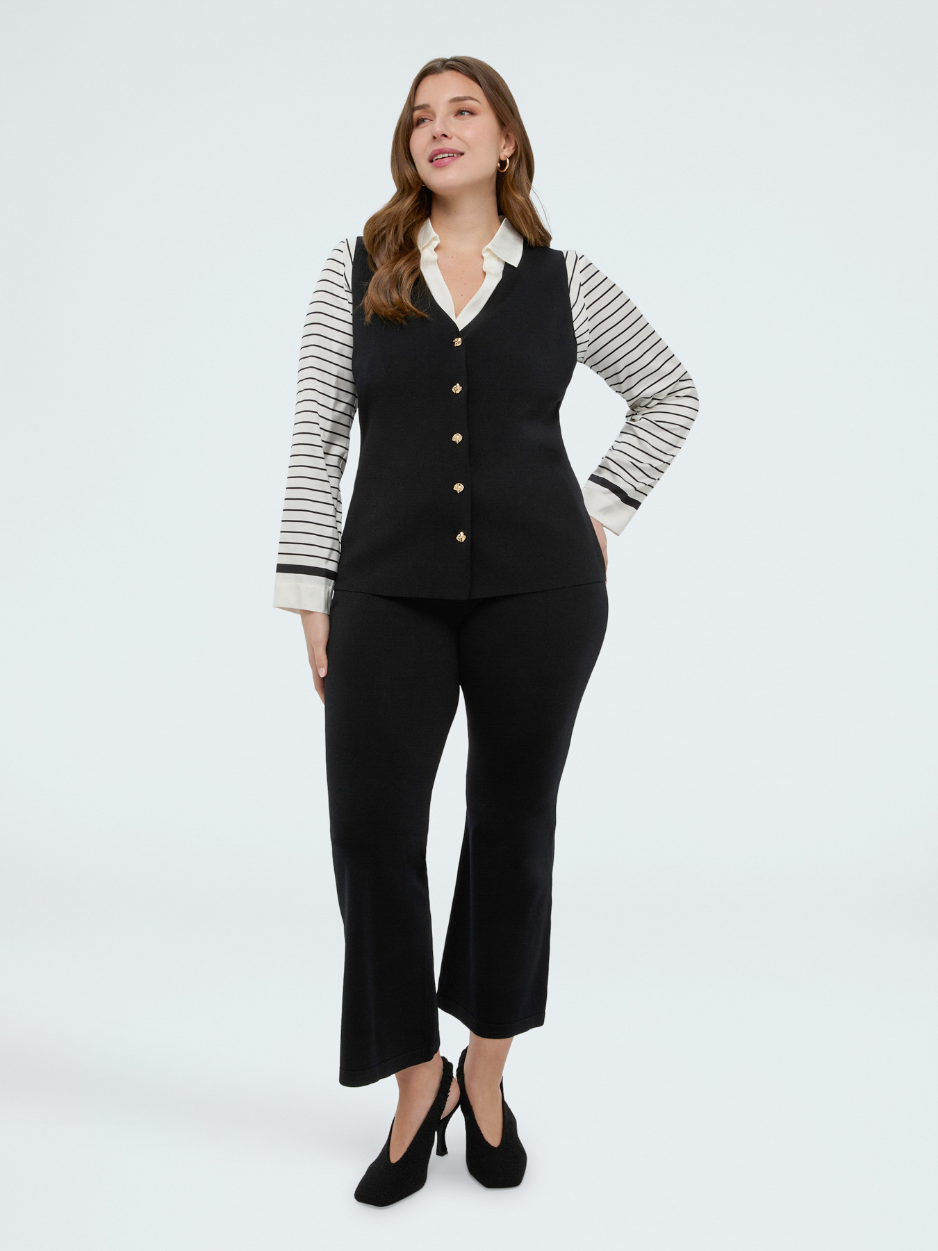 Pantaloni Flare in maglia image number 0