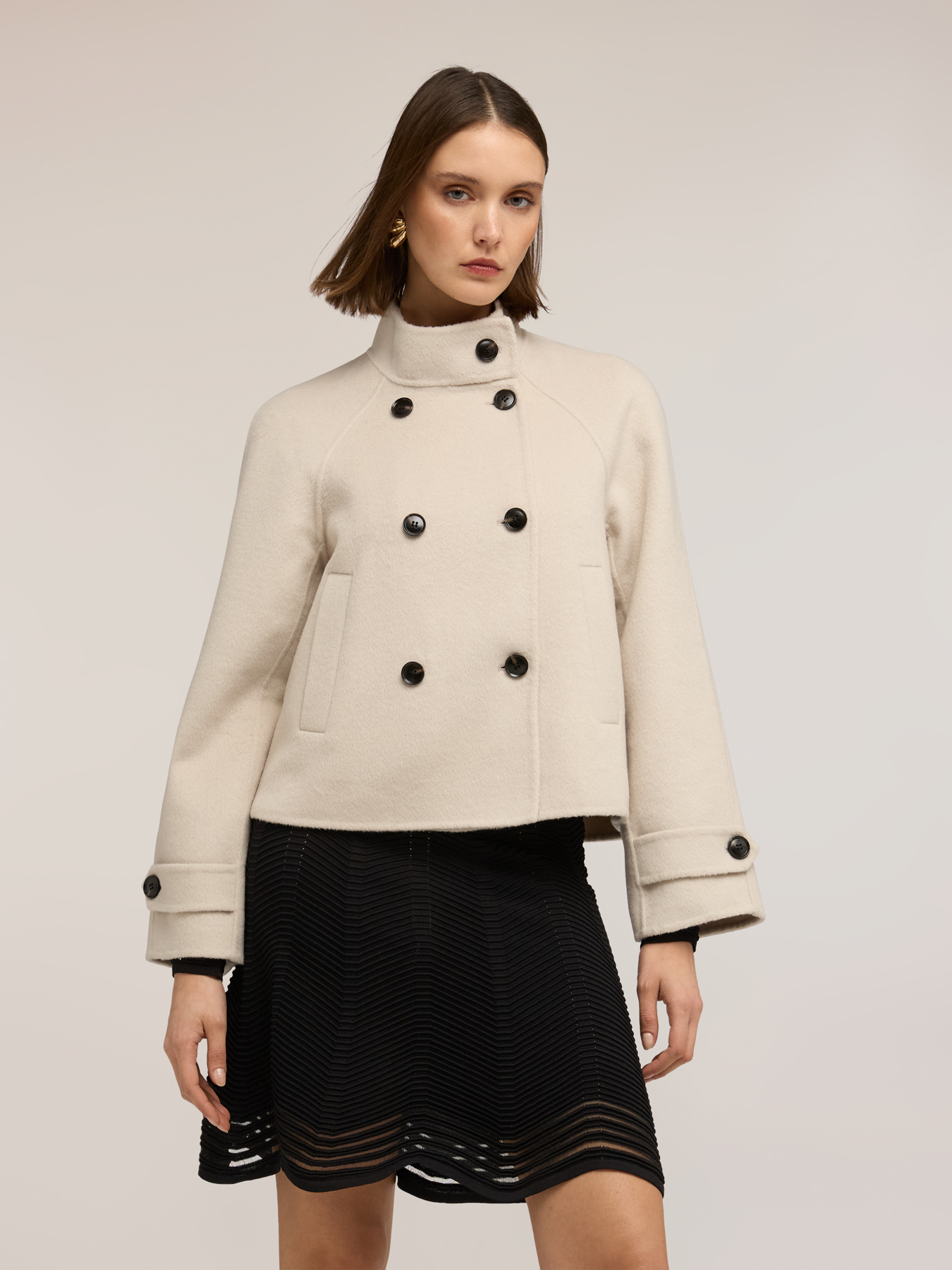Double wool blend pea coat image number 0