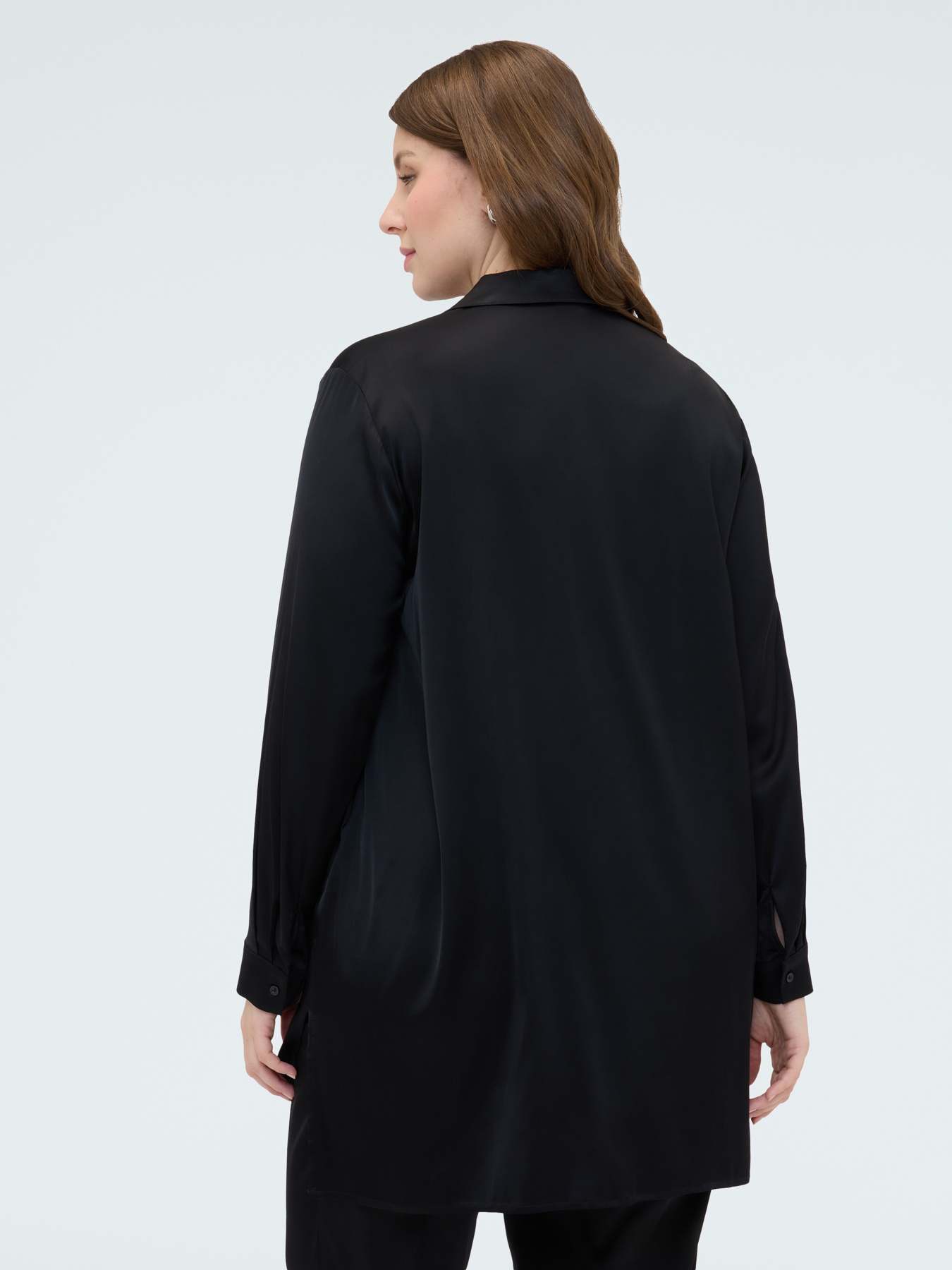 Stretch satin shirt image number 3
