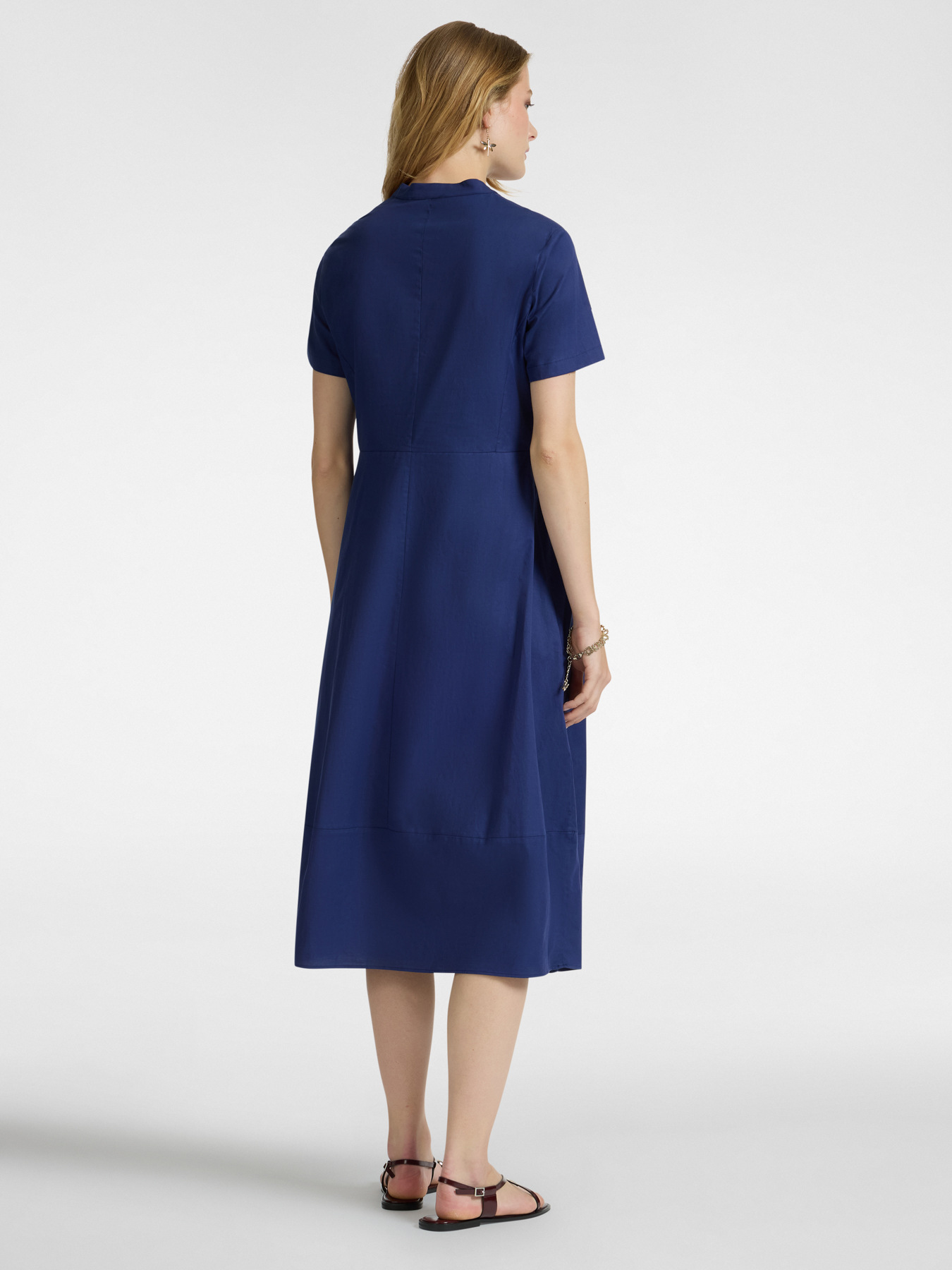Robe évasée en coton image number 1