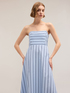 Robe midi en popeline rayée image number 3