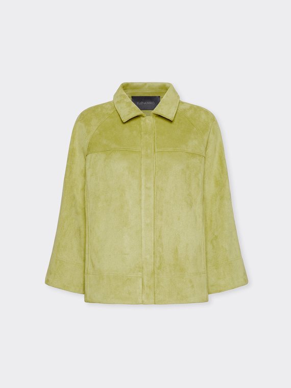 Kastenf&ouml;rmige Jacke aus weichem Stoff