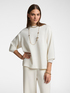 Sweatshirt aus zwei Stoffen mit Monogramm-Stickerei image number 0