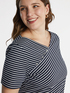 Striped T-shirt with rhinestones image number 3