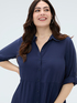 Long viscose shirt dress image number 3