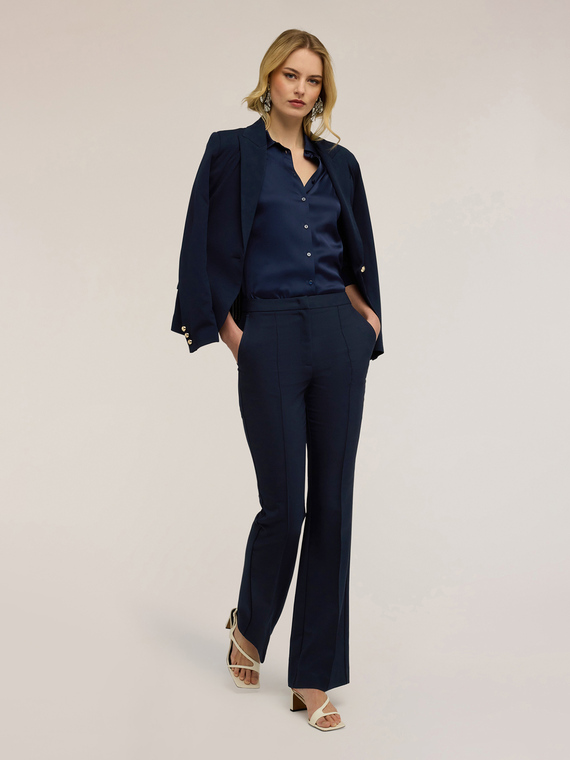 Pantaloni bootleg din poliviscoza