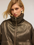 Coated fabric bomber jacket image number 2