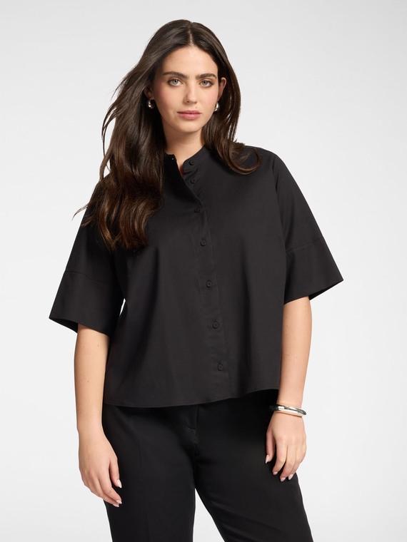 Camicia con collo alla coreana