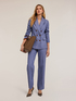 Blazer doppiopetto in tela di cotone image number 0