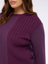 Doppelstoff-Pullover mit Zopfmuster image number 3