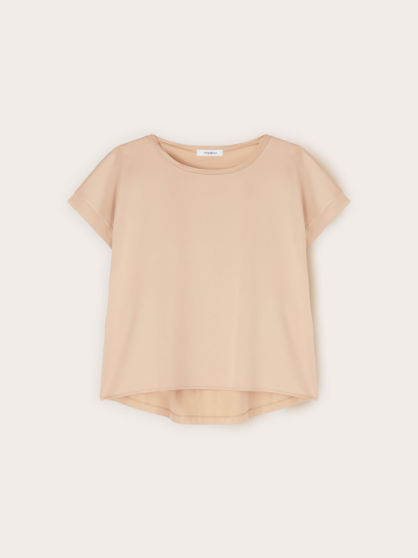 Tricou bimaterial din amestec de bumbac image number 3