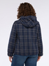 Karierte Jacquard-Jacke mit Kapuze image number 1