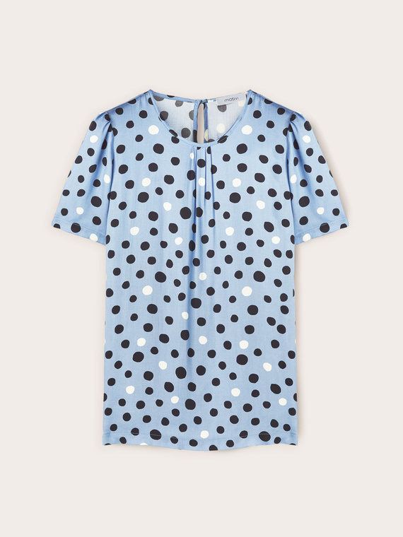 Blusa in raso fantasia a pois