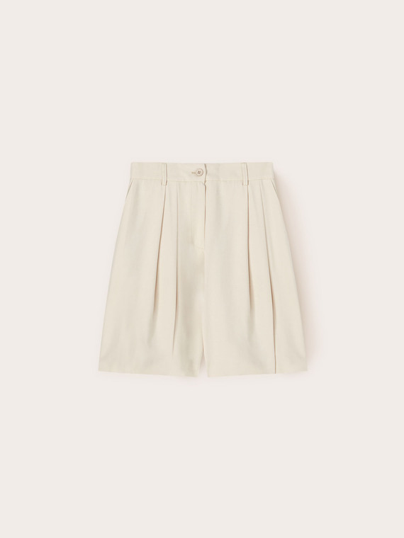 Shorts mit Falten aus Viskose
