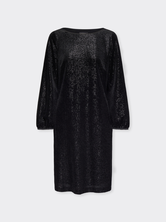 Robe en chenille laminée