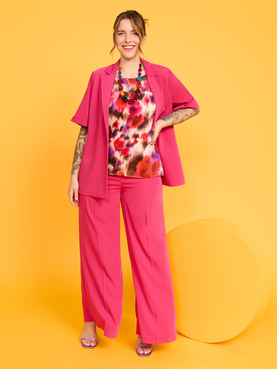 Wide-Leg-Hose aus flie&szlig;endem Stoff