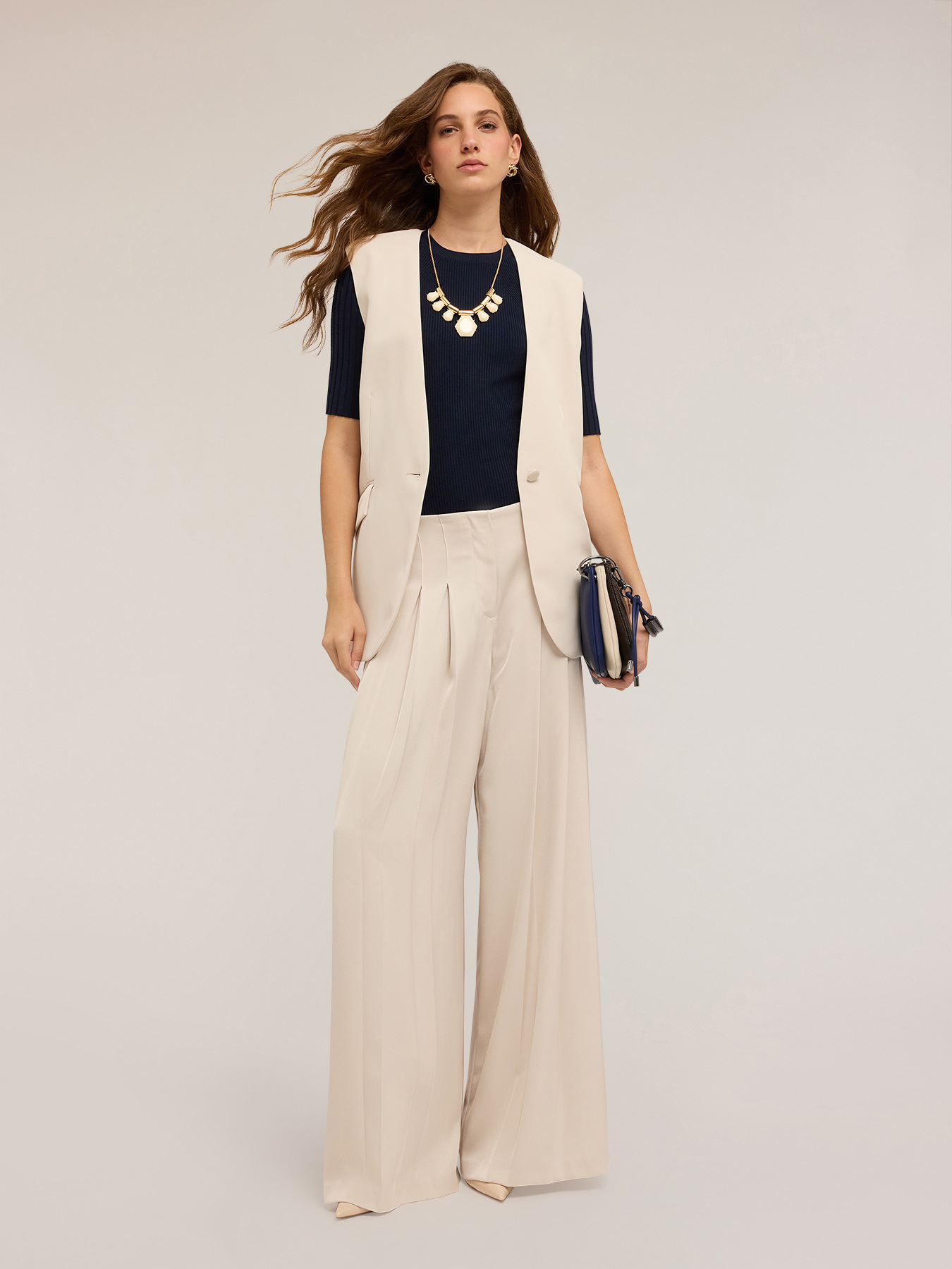 Kurzärmeliges Rippstrick-Oberteil image number 3