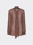 Printed blouse with sash image number 4