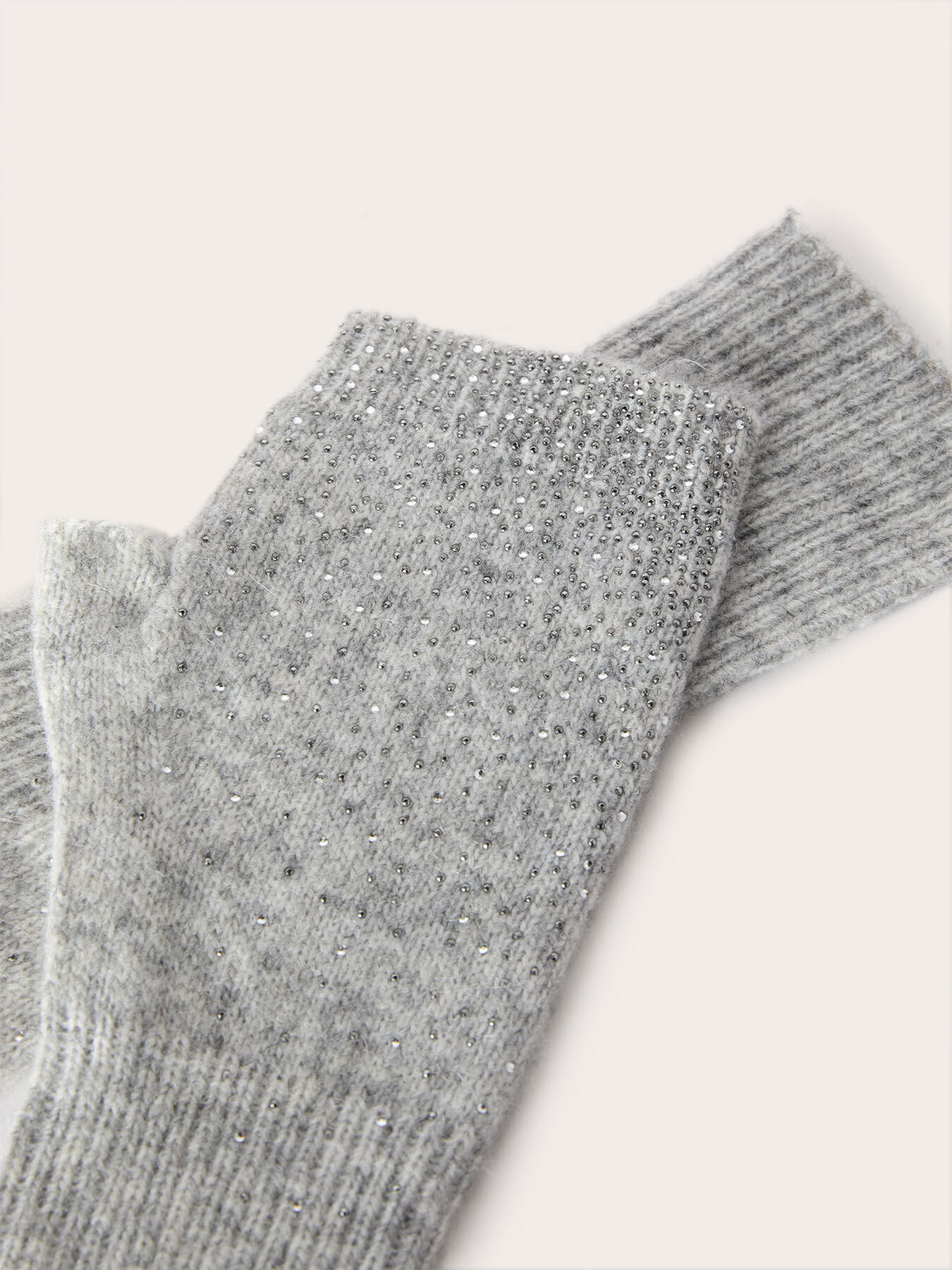 Knit sleeves with rhinestones image number 2