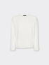 Viscose blend crew neck cardigan image number 4