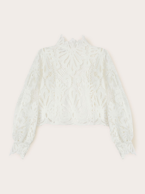 Macramé lace blouse