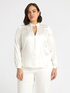 Shirt with keyhole and embroidered collar image number 0