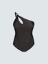 One-shoulder one-piece swimsuit with cut-out image number 5