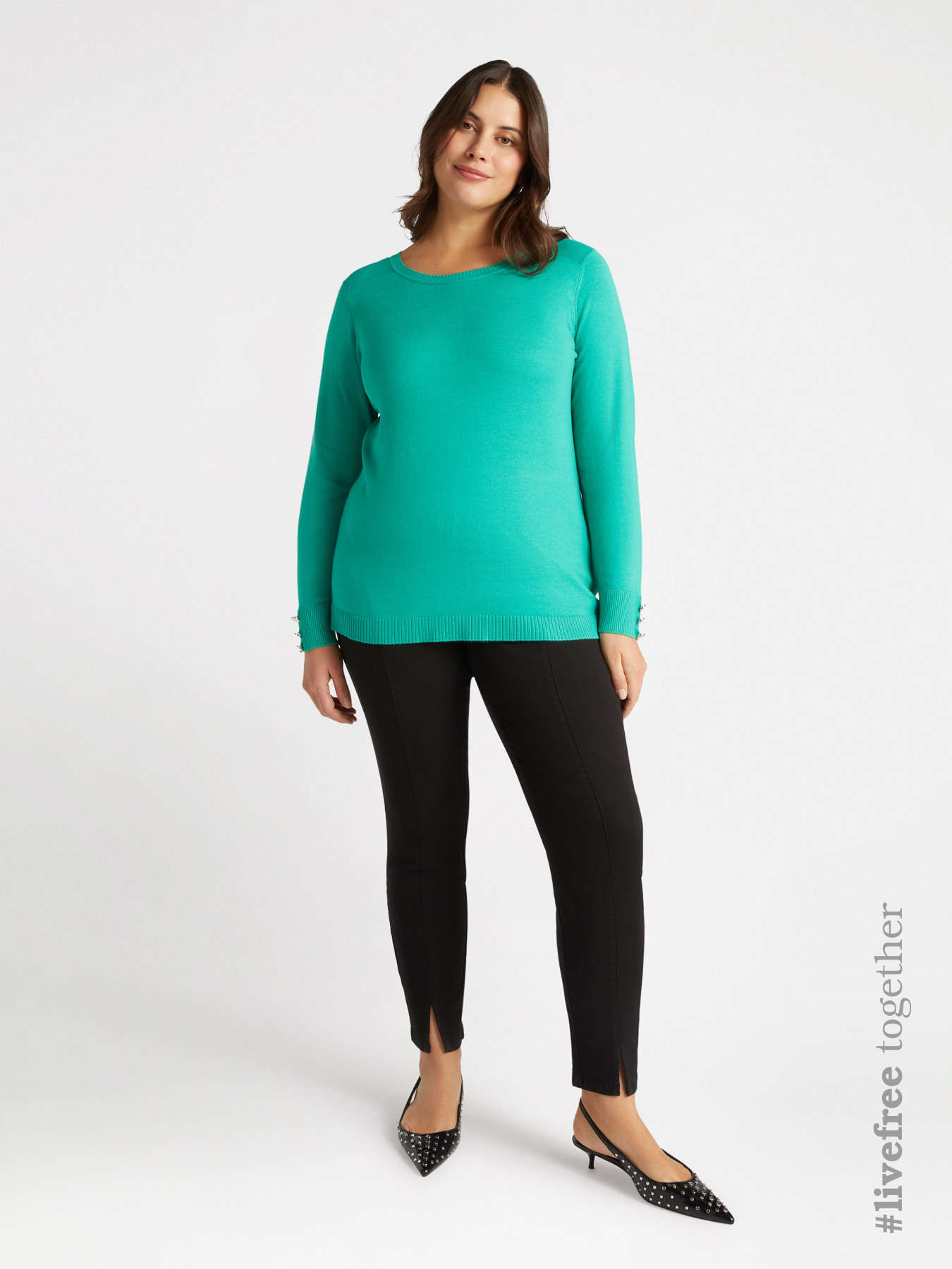 Jegging avec fentes dans le bas image number 2