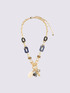 Collana a catena con ciondoli blu image number 1