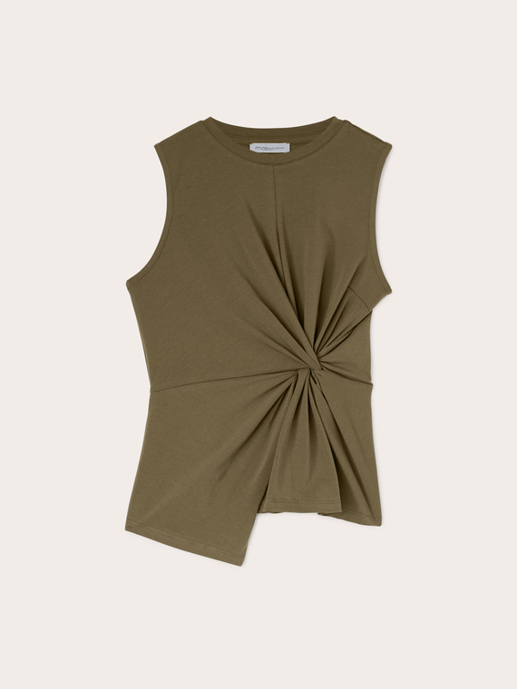 Top in jersey con nodo
