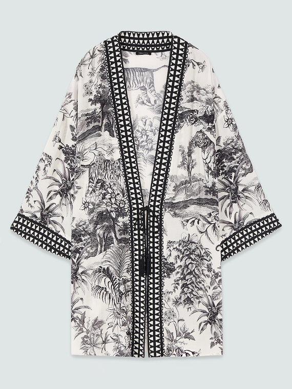 Open viscose kaftan