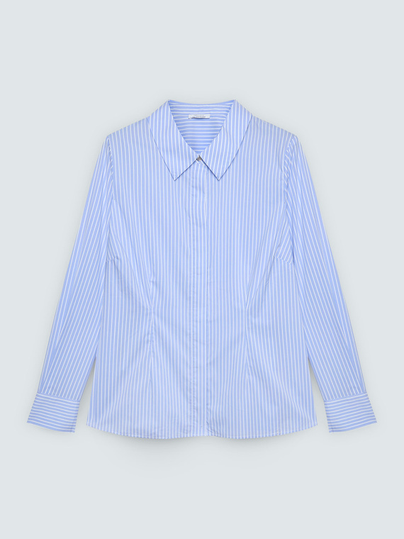 Gestreiftes Baumwollhemd