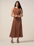 Fluid long dress with draping image number 4