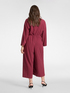 Jumpsuit in crepe fabric with belt image number 1