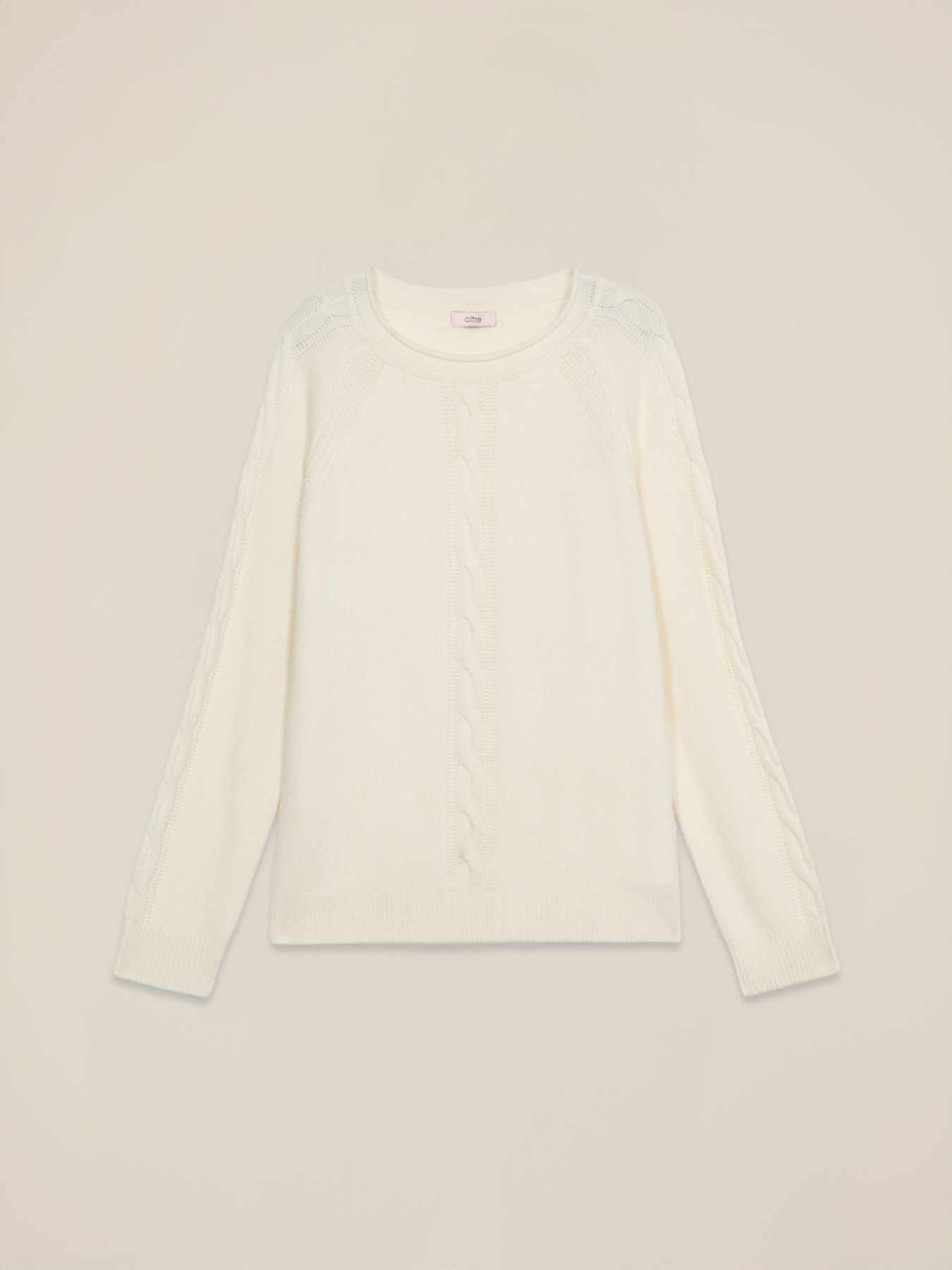 Maglia misto cashmere con dettagli a trecce image number 3