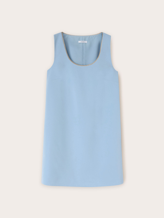 Sheath dress with metal chain detail
