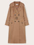 Lyocell blend fabric double-breasted trench coat image number 4