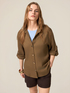 Giacca camicia misto lino image number 0