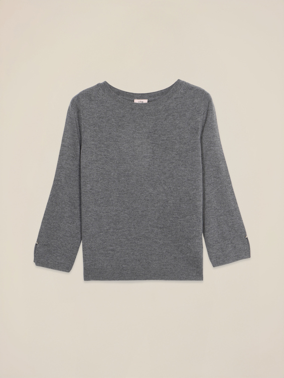 Maglia in lana e cashmere con bottoni