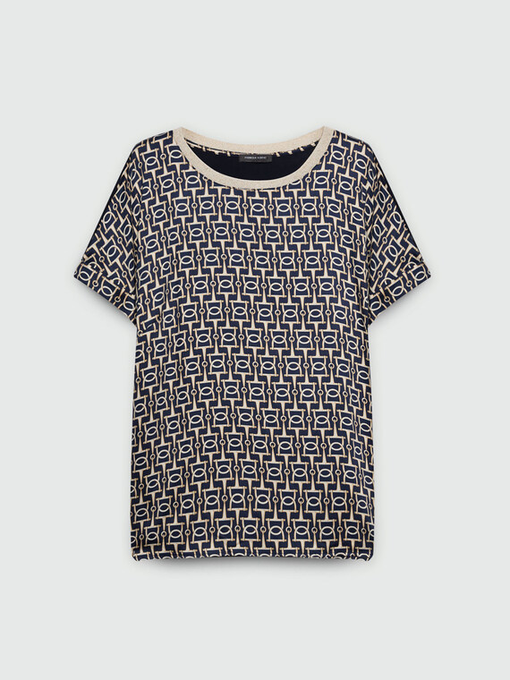 T-Shirt mit Kettendruck