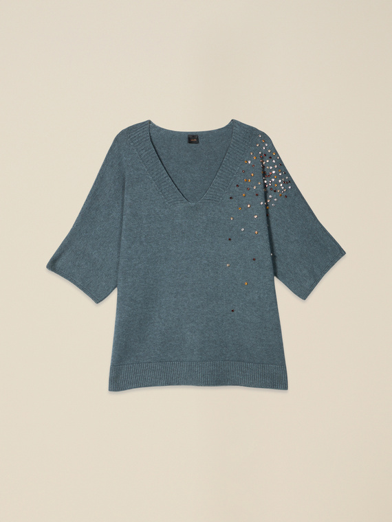 Maglia maniche corte cn castoni