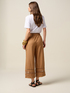 Muslin trousers with lace insert image number 1